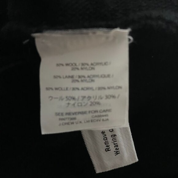 J. Crew black tie front bow black boat neck sweater XXS wool blend NWT - Picture 7 of 8